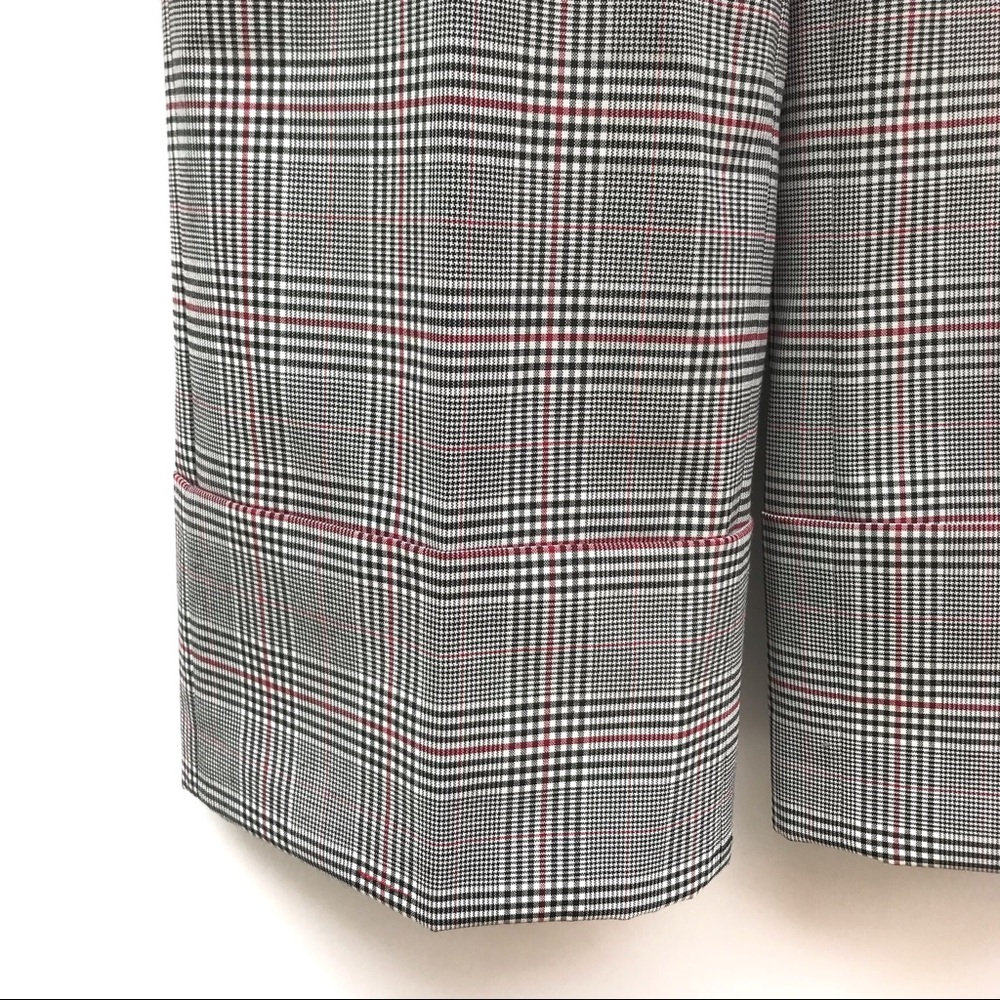 Zara Checkered Plaid High Rise Cuffed Pants NEW - Picture 8 of 9